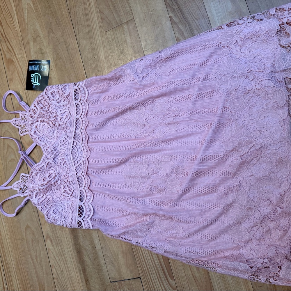 Miss Chievous Lavender Lace Chemise mini dress new